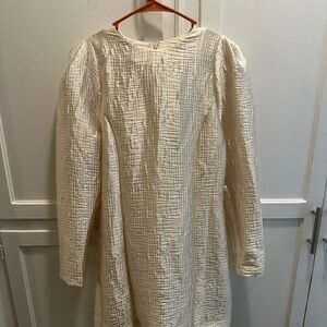 Elegant Cream Textured Dress